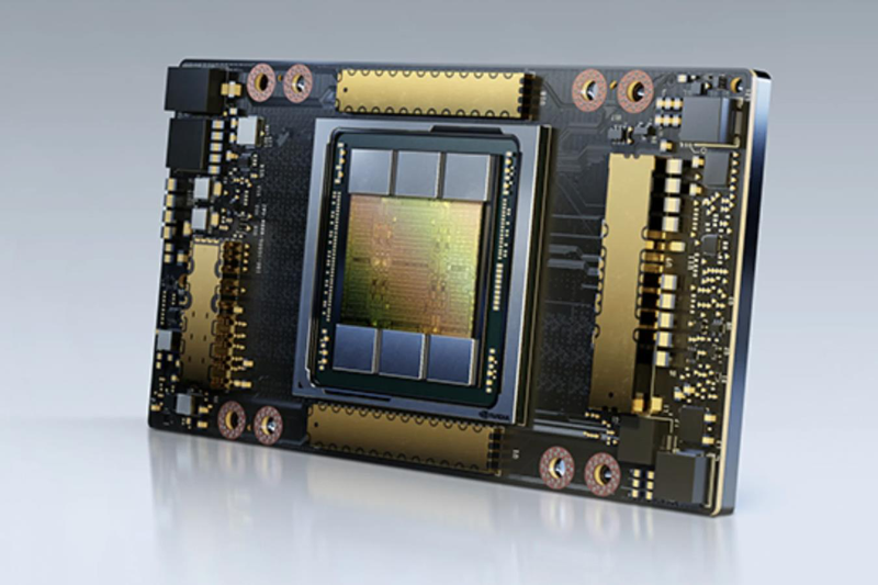 輝達的A100核心GPU零售價約1萬美元，在大陸黑市可以賣到1萬7700美元到2萬美元。圖／取自輝達官網
