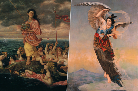 約1887年（明治20年）左右的「歷史畫熱潮」中出現許多以日本歷史或傳奇故事主題...