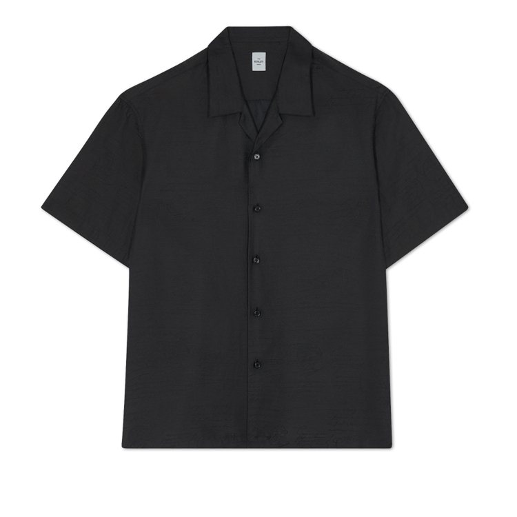 彭千祐穿的Berluti黑色圖紋襯衫，31,500元。圖／Berluti提供
