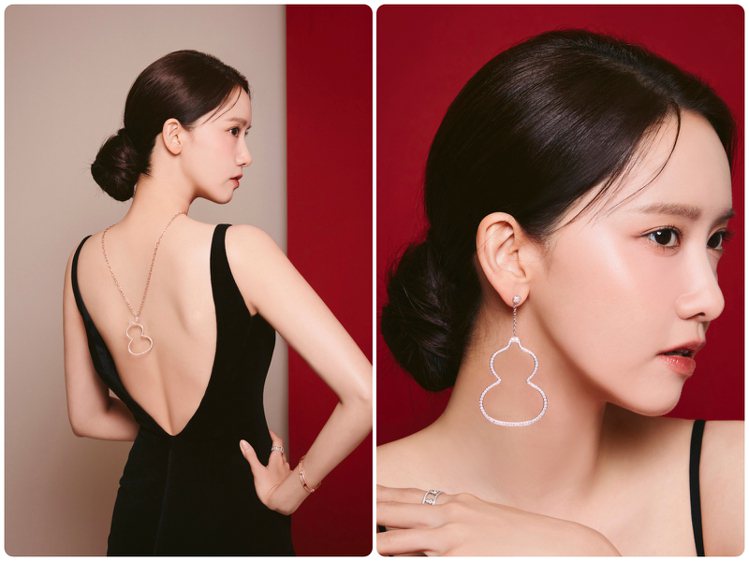 潤娥甫成為東方珠寶品牌代言人，並發表多組高雅的形象視覺。圖／Qeelin提供
