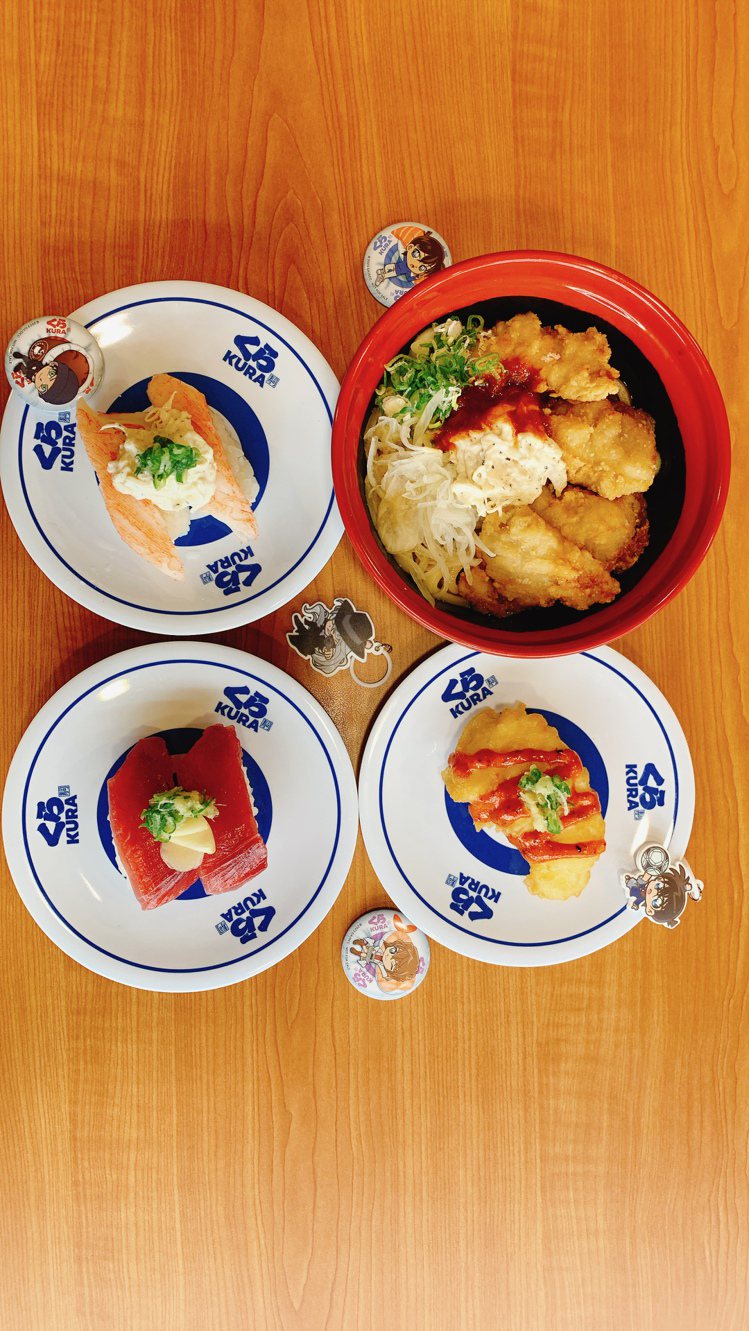 藏壽司推出「生蒜藥味鰹魚」、「花枝天婦羅佐辣醬」、「塔塔醬風味棒」等新品。圖／藏壽司提供