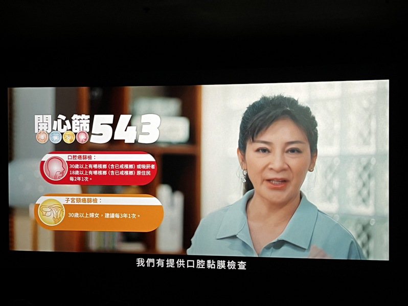 藝人王彩樺出演「哎唷早知道 就愛543」癌症篩檢宣導微電影。
記者林琮恩／攝影