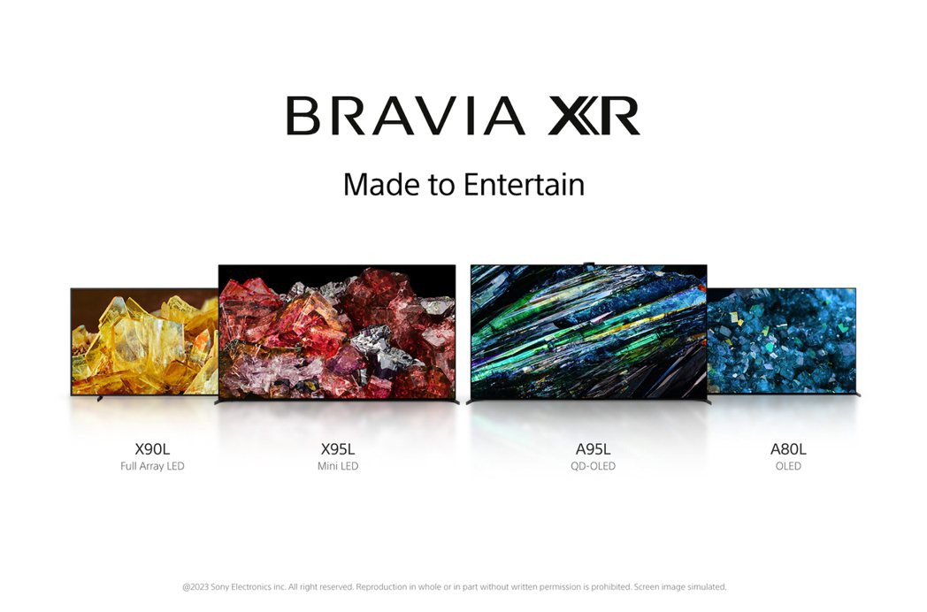 Sony 2023 BRAVIA XR全系列進化登台。圖｜Sony