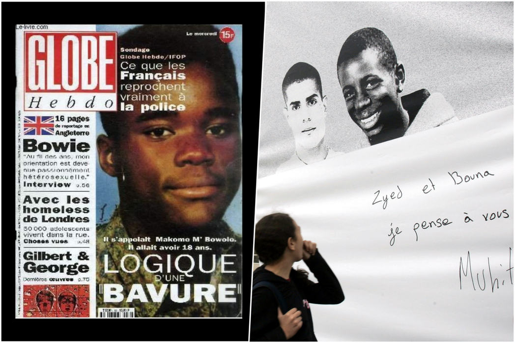 左圖為1993年《Globe》雜誌報導姆波渥壘遭警察槍擊身亡的封面；右圖為200...