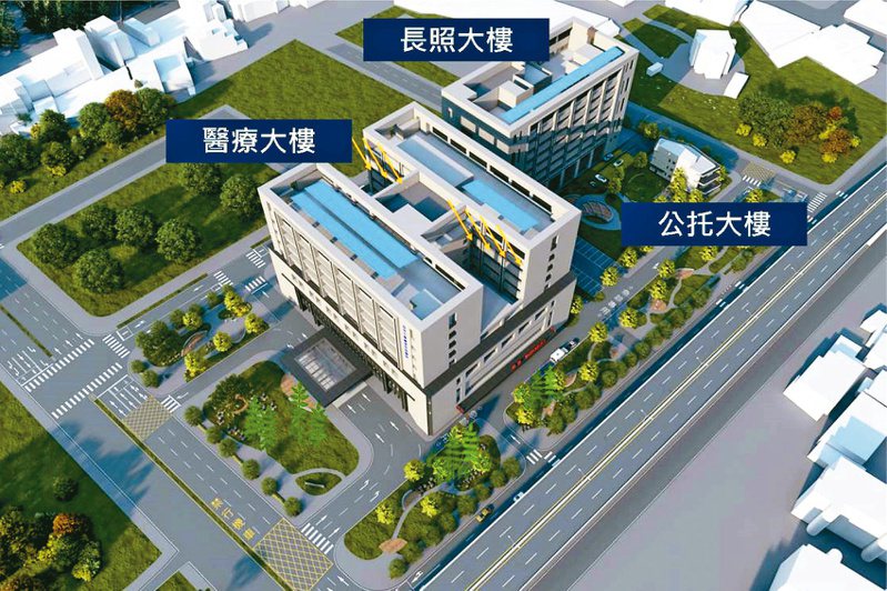 亞洲大學將在「豐富園區」興建醫院、長照機構及公托大樓，預計二○二八年完工。圖／亞大提供