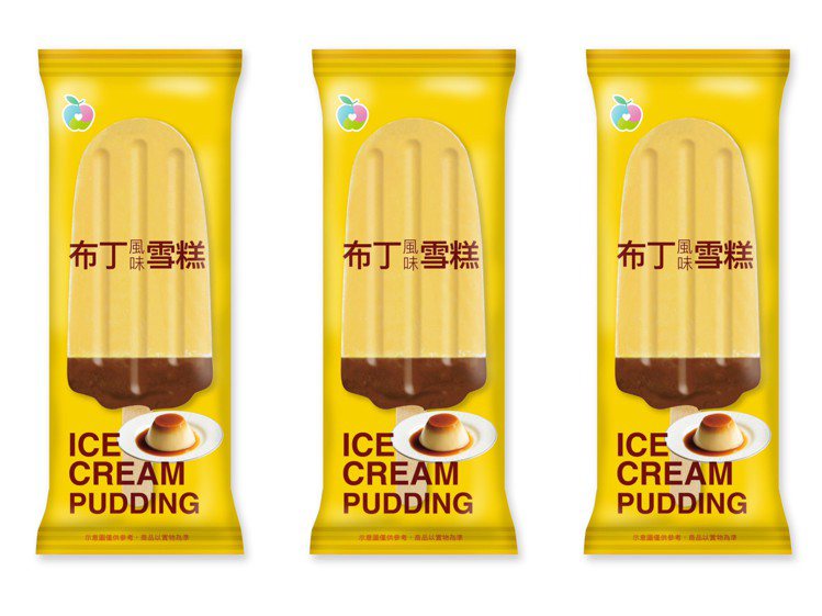 萊爾富推出第一支自有品牌冰品新品「布丁風味雪糕」，單件售價30元。圖／萊爾富提供