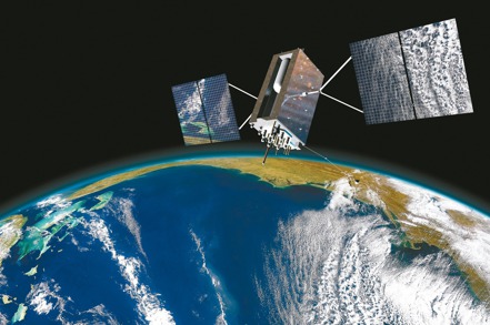 低軌衛星示意圖。 美聯社