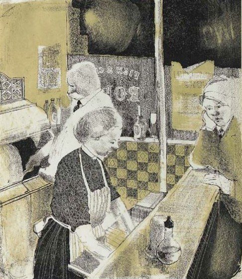 《Fish and Chip Shop》，1954年作，估價15,000英鎊起。圖／富藝斯提供