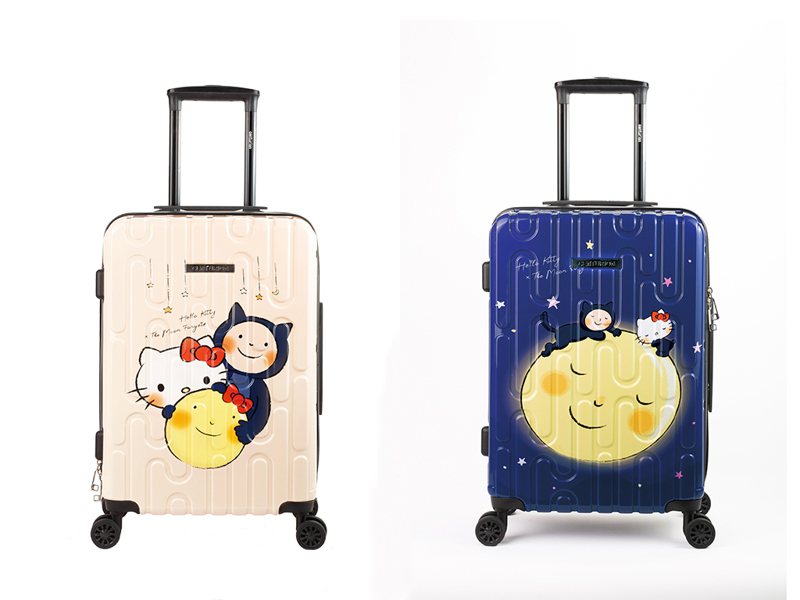 Hello KittyＸ幾米《月亮忘記了》家樂福加購行李箱。台灣三麗鷗公司提供