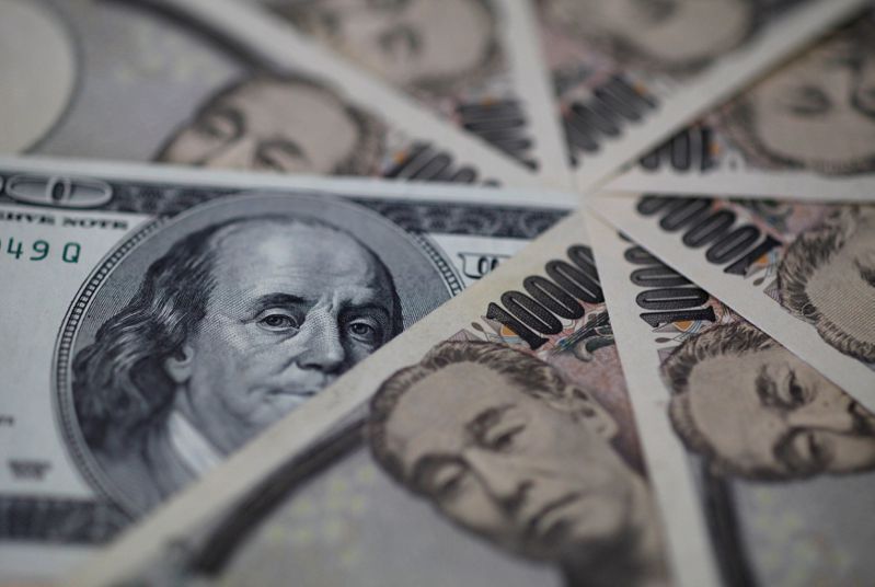 日圓對美元本月迄今升值約4%。路透