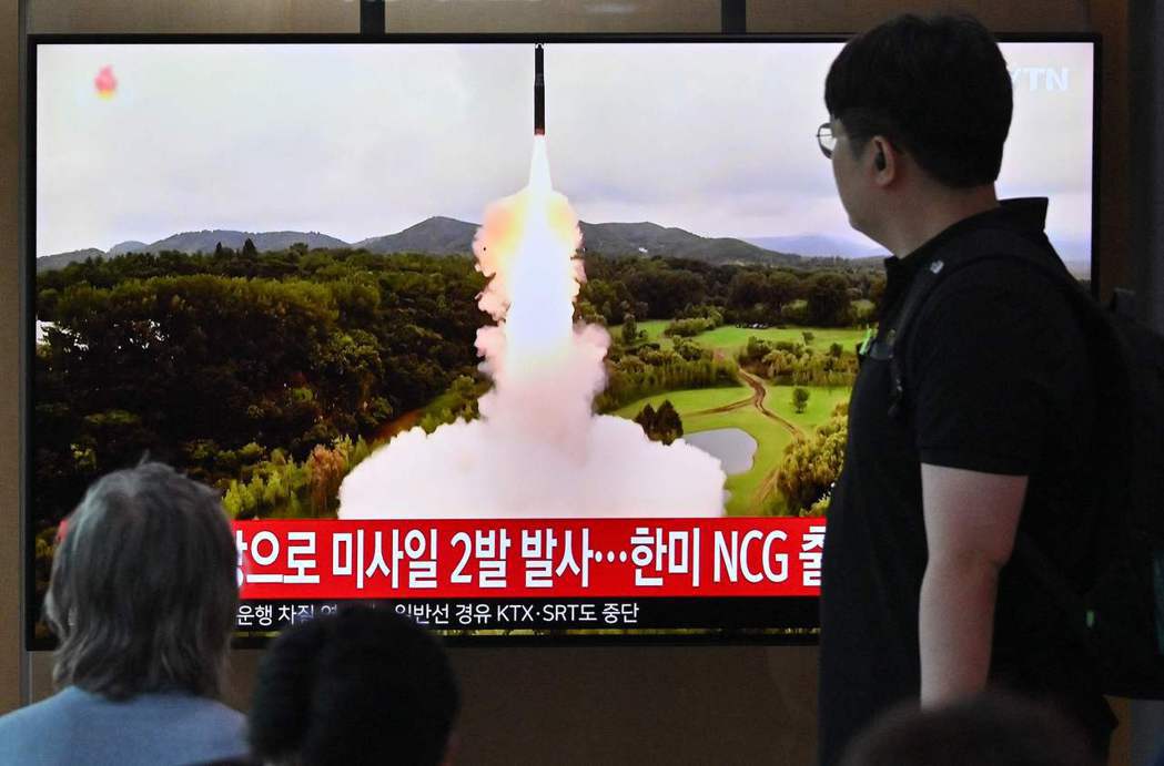 北韓持續試射導彈。 圖／法新社