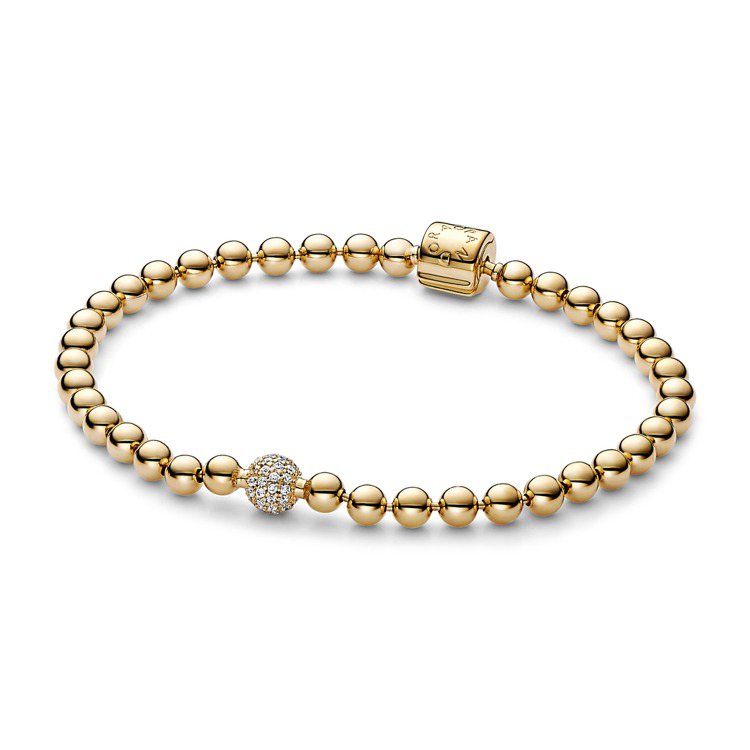 珠飾密鑲寶石手鍊，8,180元。圖／Pandora提供