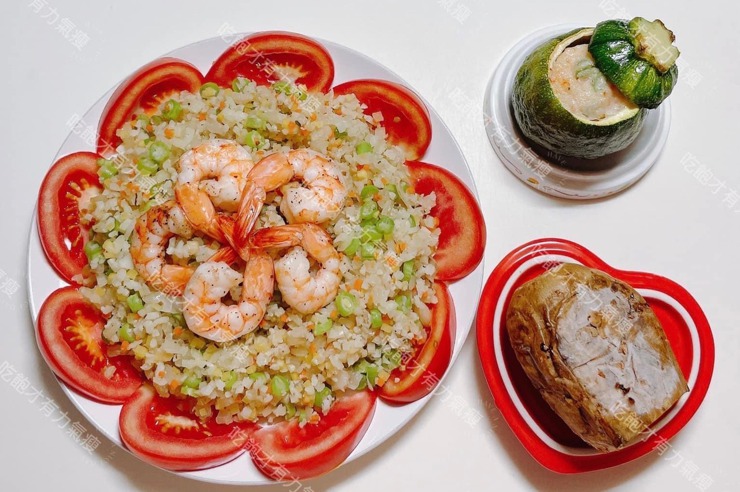 彩虹餐盤🌈減醣料理之櫛瓜鑲蝦
