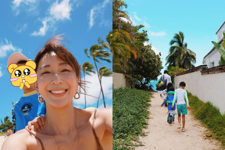 隋棠近來帶著全家到夏威夷度假一個月。 圖/截自臉書