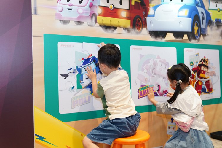 「韓國全明星人氣卡通巡迴展」波力展區內互動區。圖／新光三越提供