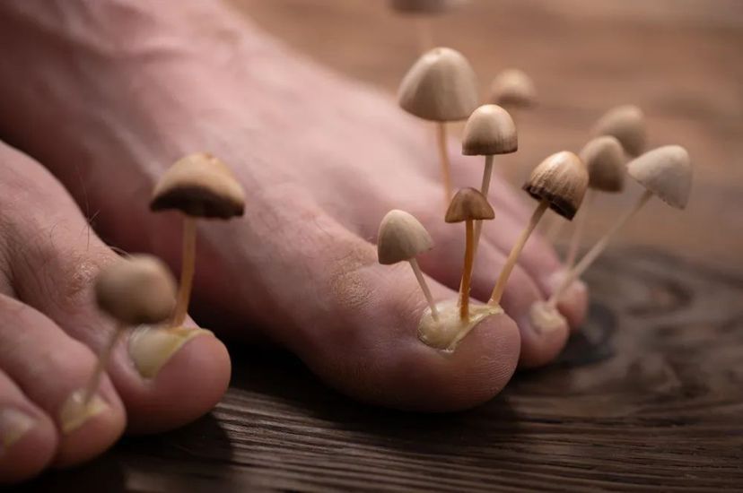 醫師提醒，灰指甲常伴隨香港腳，「拖鞋在腳下磨來磨去，整個拖鞋都是黴菌！腳上也都是...
