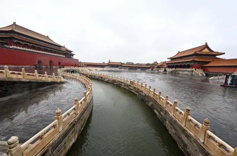 北京故宮紫金城也淹水！故宮在600多年前明代時期建排水系統，號稱600年來沒讓故宮積水過，這是第一次。 新華社
