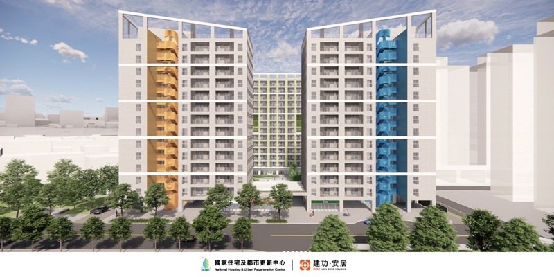 新竹市東區「建功安居」社會住宅新建統包工程日前決標，預計2028年完工。圖／國家住都中心提供