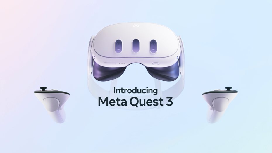 Meta推出新一代頭戴式裝置Meta Quest 3，提供嶄新VR及MR體驗。圖／Meta提供