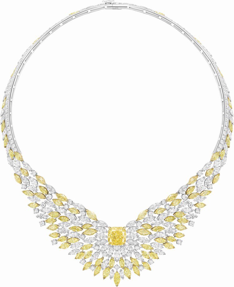 Golden Oasis頂級珠寶系列鉑金黃鑽項鍊，7,000萬元。圖／PIAGET提供
