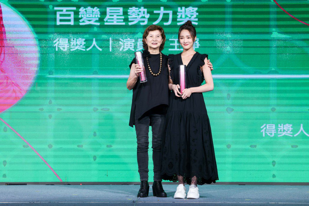 李烈(左)、王淨在「500Young」頒獎典禮上合影。圖／500輯攝影團隊