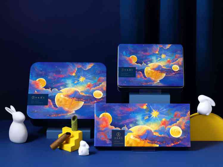 青鳥旅行中秋限定「漫步星瀚」禮盒，共有7種不同組合。圖／青鳥旅行提供