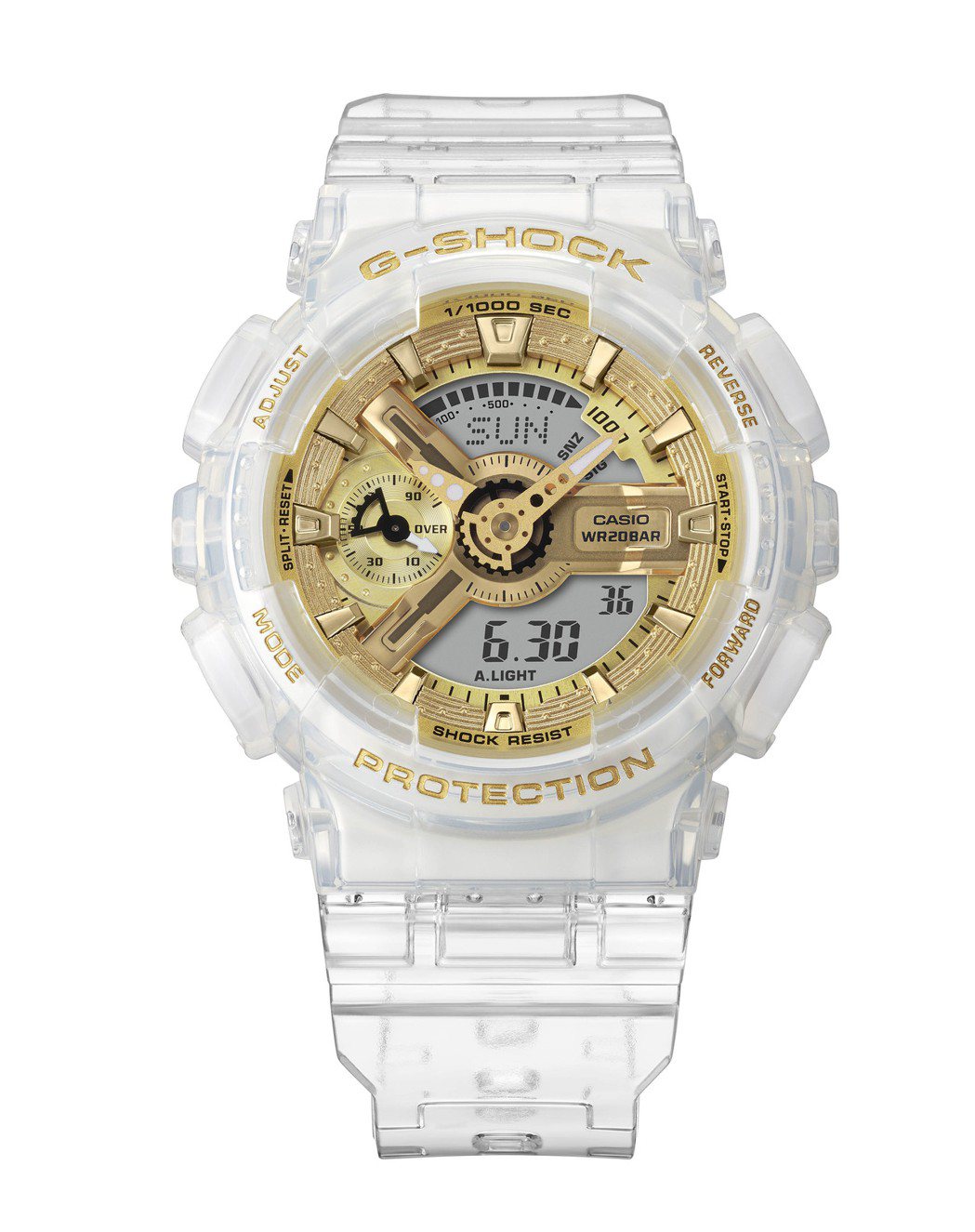 G-SHOCK GMA系列GMA-S110SG-7A腕表，4,500元。圖／G-...