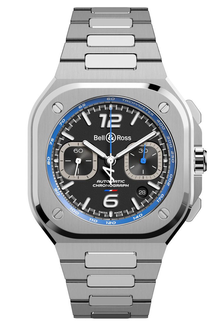 Bell & Ross x Alpine聯名BR 05 CHRONO A523腕表，價格店洽。圖／Bell & Ross提供