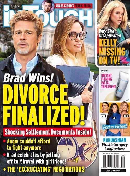 布萊德彼特（左）與安琪莉娜裘莉被稱離婚將要正式確定。圖／摘自In Touch