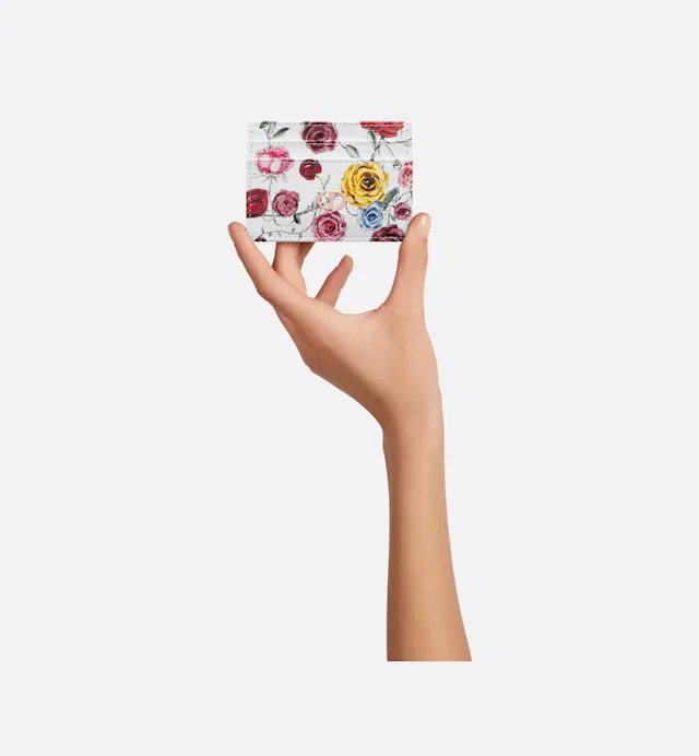 Dior Caro Florilegio印花5 隔層卡片套，12,000元。圖／Dior提供