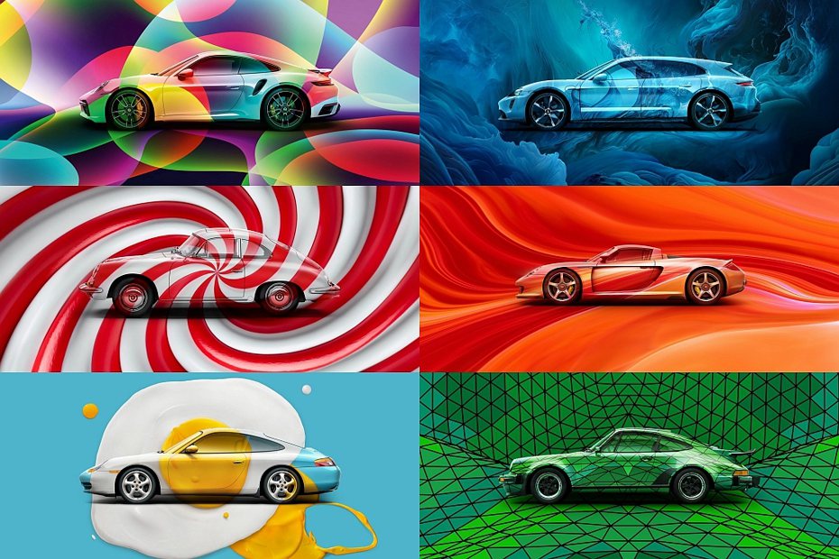 保時捷75周年慶祝系列活動，以熟悉的保時捷經典色調所設計的主視覺，成功攫取眾人目光。 圖／Porsche提供