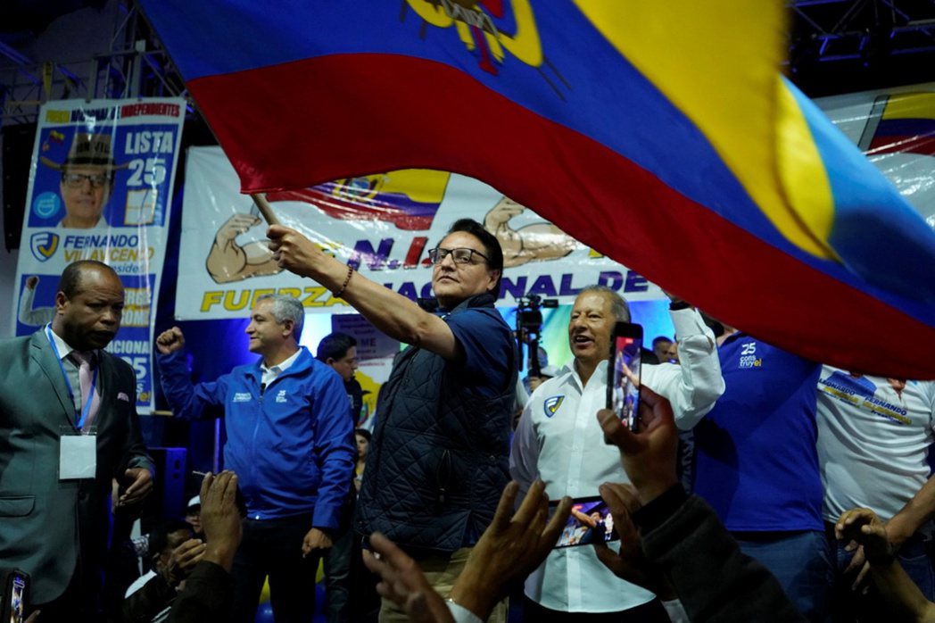 厄瓜多大選將至，暴力死亡事件頻傳。圖為2023年8月9日，前國會議員、總統候選人...