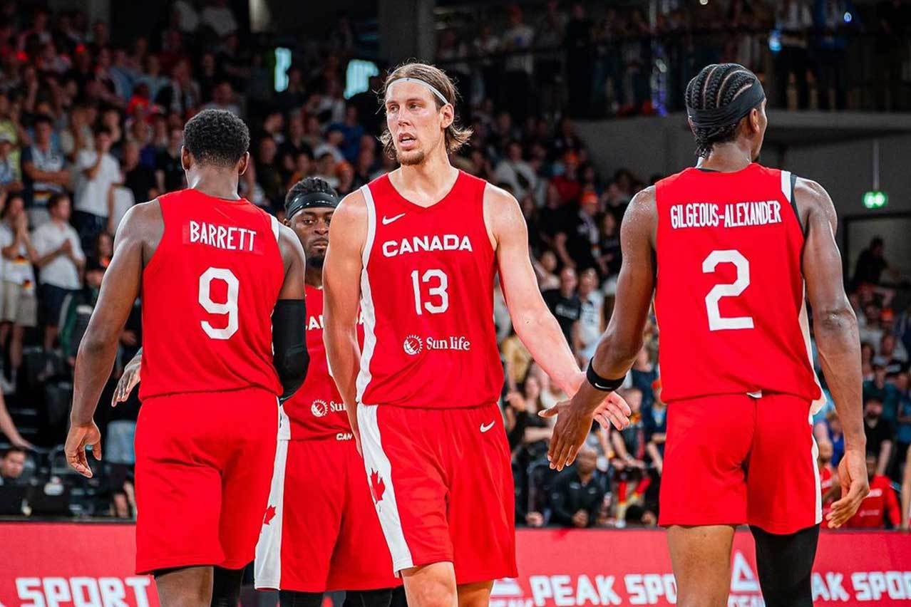 亞歷山大、歐林尼克、巴瑞特(右至左)將是本屆世界盃加拿大男籃隊的三位核心球員。 擷圖自加拿大國家籃球隊官方IG