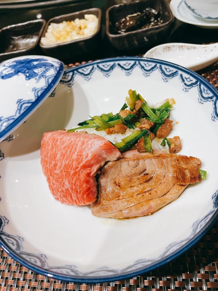 昆凌的精選菜色／饗宴鐵板燒-鮪魚滷肉飯。圖／昆凌 提供