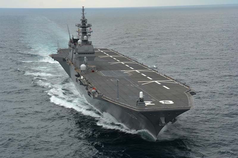 出雲號護衛艦將參加美日澳南海聯合軍演。 取自海上自衛隊官網