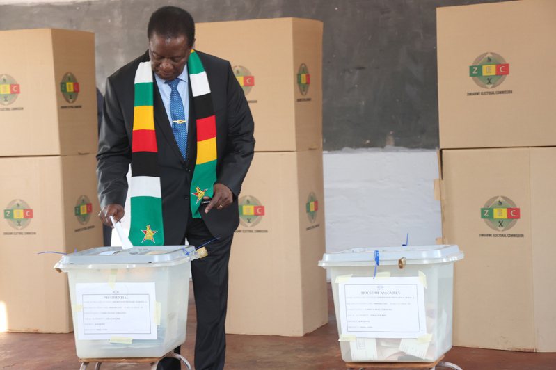 辛巴威大選備受關注，總統姆南加瓦（圖）尋求拿下第2任期。歐新社
