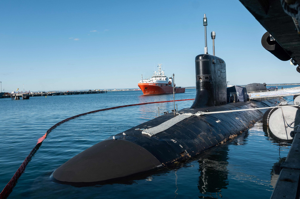 大陸學術機構聲稱，已從理論上獲得可探測潛艦行蹤的新技術。圖為美軍維吉尼亞級核子動力攻擊潛艦。法新社