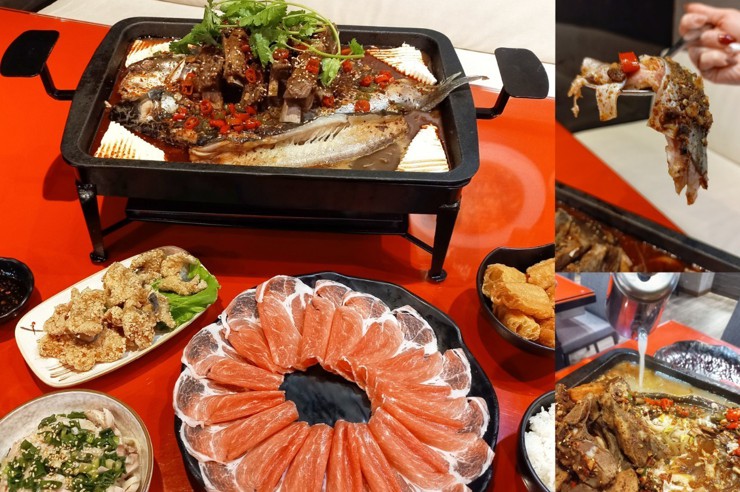 台中西屯｜享漁鐵鍋酸菜魚．每日限量的大骨孜然燉魚獨特又美味！
