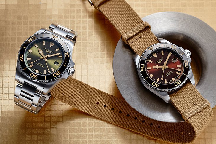 深海征服者兩地時區腕錶直徑41mm不鏽鋼錶殼／時間指示，日期窗，兩地時間功能，單...