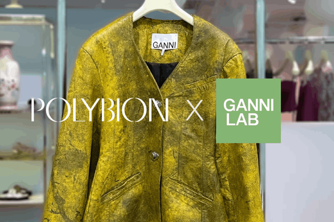 時尚品牌 GANNI 與生物材料公司 Polybion 共同設計研發的細菌纖維單...