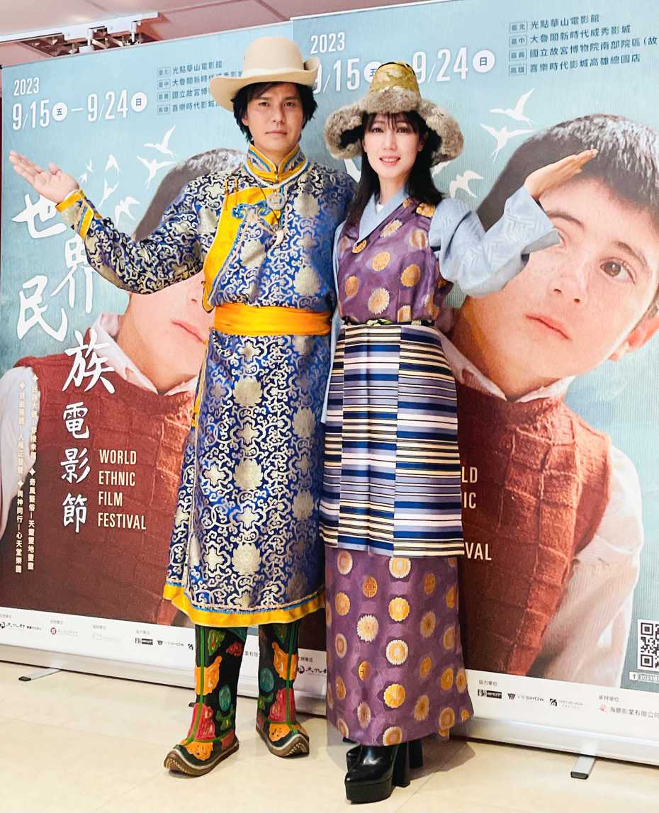 大慶(左起)、小薰出席「2023世界民族電影節」活動。圖／海鵬提供