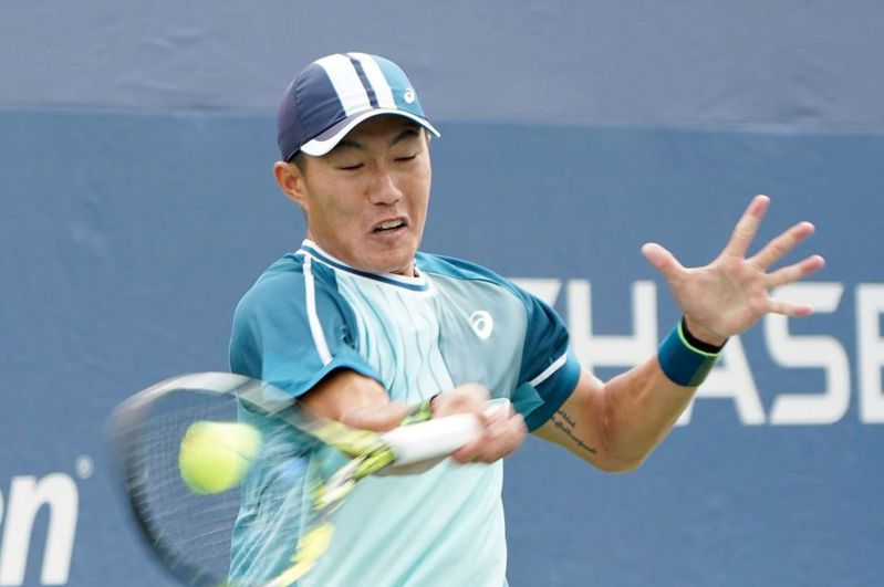 台灣網球選手許育修大滿貫首勝到手，也成為6年來首位挺進美網男單次輪的台灣選手。 世界日報／許振輝攝影