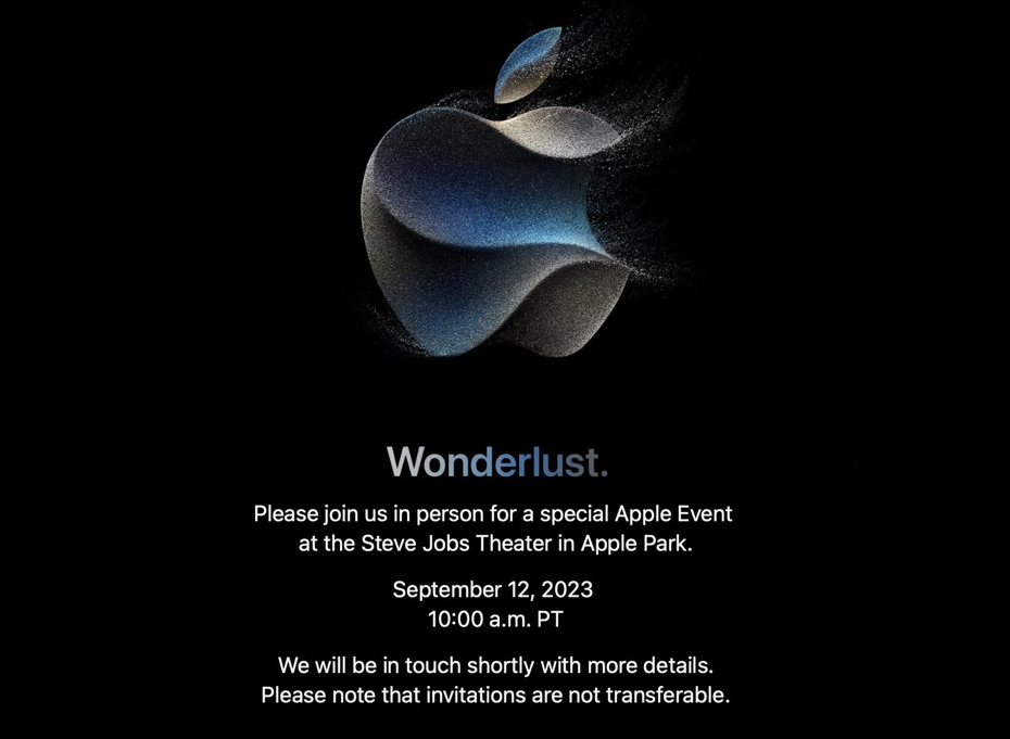 蘋果正式發出今年秋季發表會活動邀請函，將於台灣時間9月13日凌晨1點登場。圖／蘋果提供
