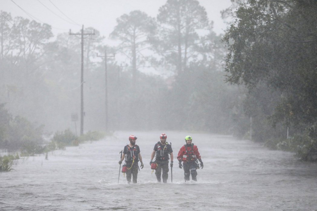 伊達利亞颶風衝擊美國東南部佛羅里達州與喬治亞州。 圖／美聯社