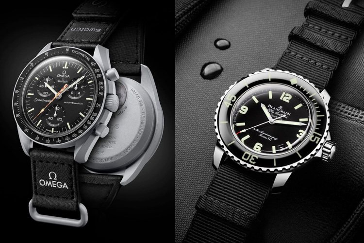 傳Swatch將與高級品牌Blancpain合作，打造親民版本五十噚潛水表。圖／摘自instagram