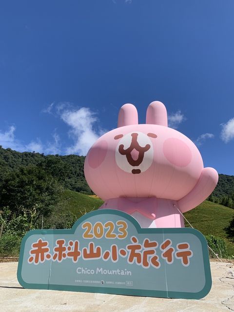▲萌力爆發的「粉紅兔兔迎賓裝置氣球」是打卡拍照的熱點。　圖：玉溪地區農會／提供