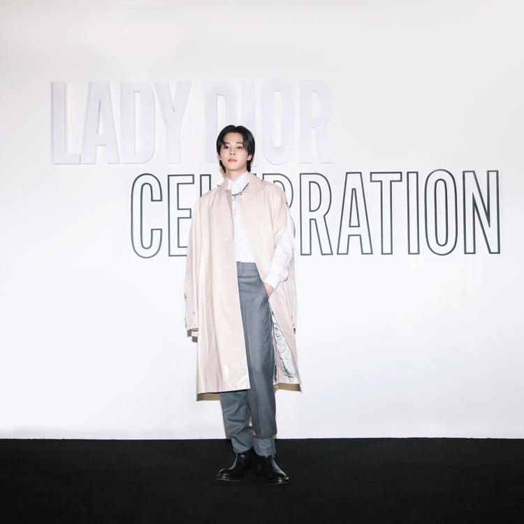 Dior品牌大使、BTS成員朴智旻（JIMIN）出席Lady Dior Celebration展覽開幕。圖／Dior提供