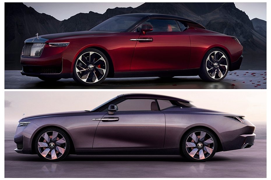2023年8月勞斯萊斯汽車推出Droptail La Rose Noire（夜闌玫瑰）及Amethyst（紫晶石）兩台車主特殊訂製款。 圖／Rolls-Royce提供