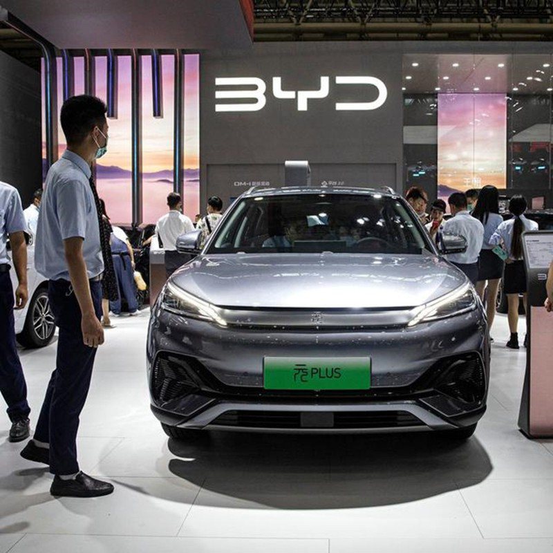 比亞迪、蔚來集團和吉利汽車旗下極氪等中國品牌，正在德國、日本和墨西哥的經銷店嶄露頭角，圖為比亞迪車款。（取材自IT之家）