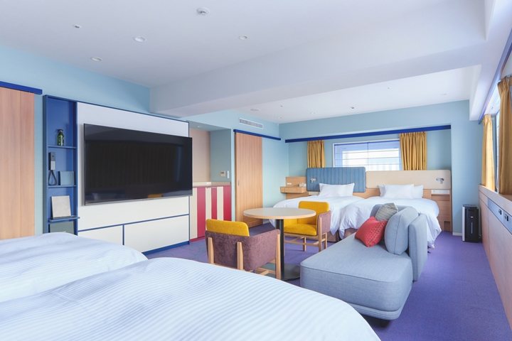 館內豪華家庭房示意圖。用色活潑可愛，空間也變得更加明亮。　圖：Miyako Hotels & Resorts／來源